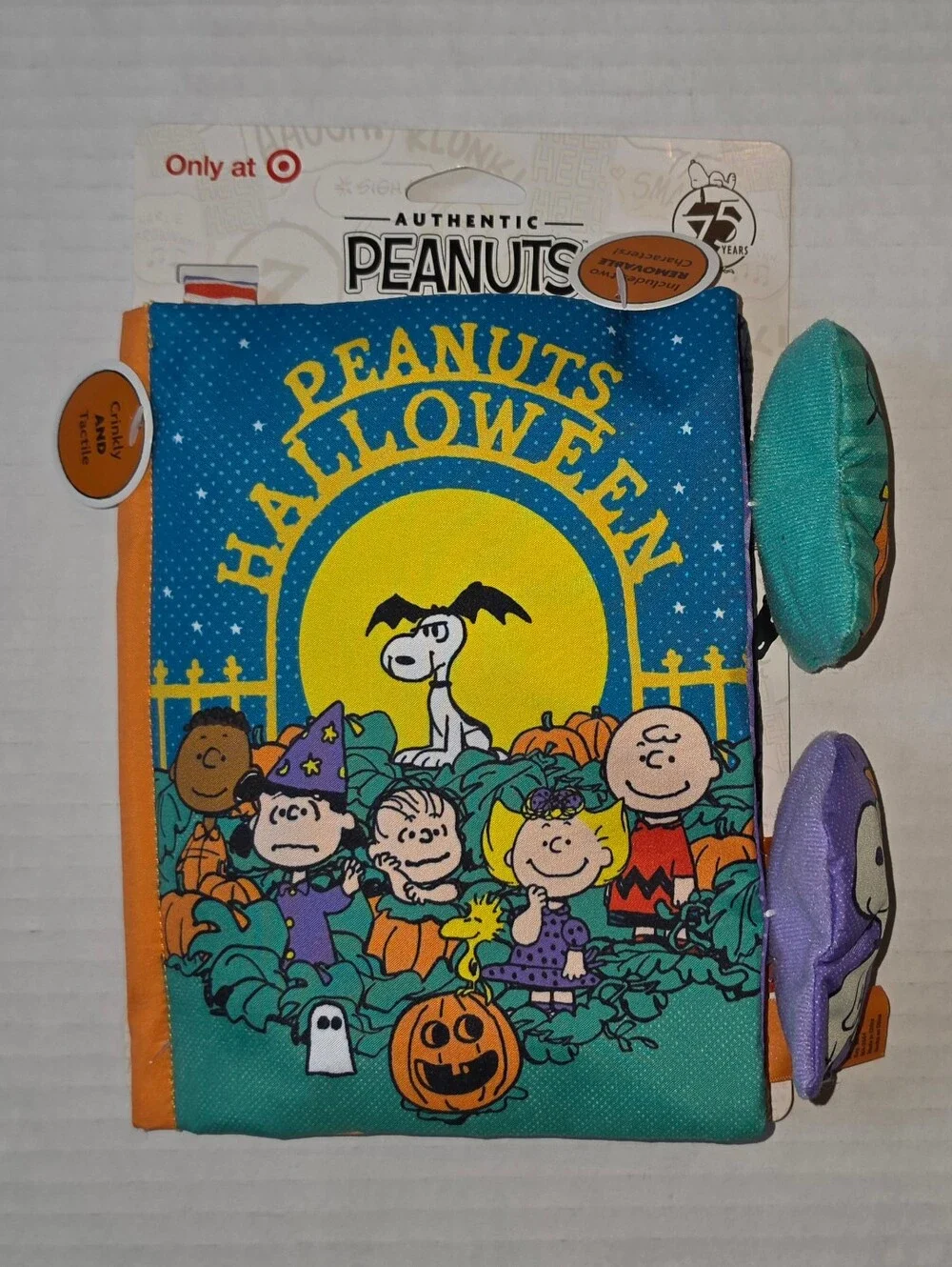 Peanuts Halloween Baby Deluxe Soft Book Set W/Two Removeable Characters